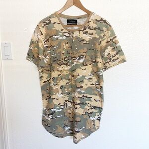 Urban Outfitters Camo Longer Fit Short Sleeve Top
